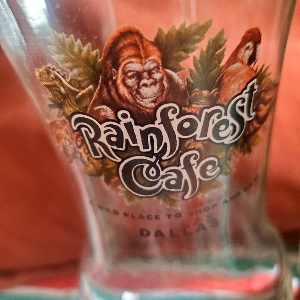 Rainforest Cafe Glass Dallas Tall Fancy Drink - Picture 3 of 5